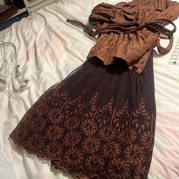 Rust crinkly, wraparound top size, XL - Picture 6 of 6